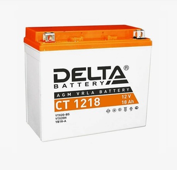 Аккумулятор мото 18А Delta CT1218(YB18-A)