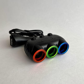 Прикуриватель тройной + USB с подсветкой (G4019)