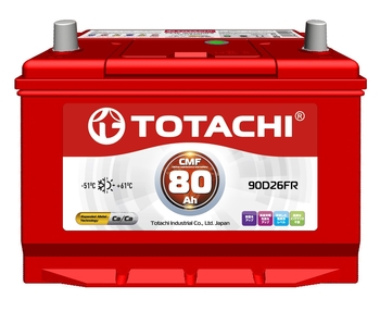 Аккумулятор TOTACHI KOR CMF 80A Asia прямой