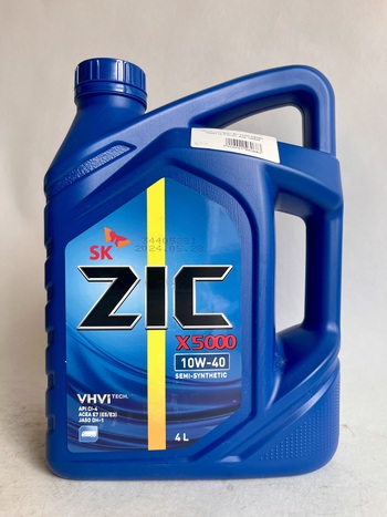 Масло моторное ZIC Х5000 DIESEL 10W40 CL-4 4л п/с