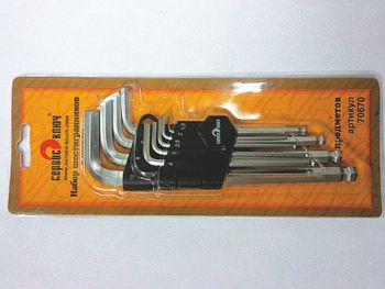 Набор шестигранников 9пр. с шаром