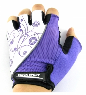 Перчатки Vinca Sport женские размер XS белый/сиреневый