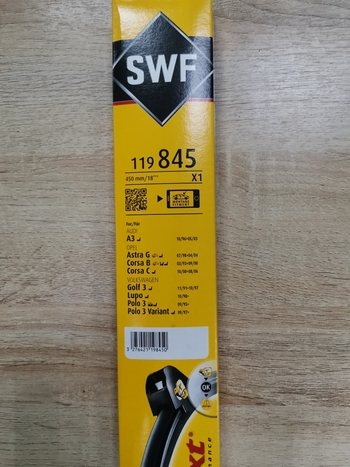 Щетка стеклоочистителя бескаркасная SWF Visionext Single 119845 450 мм, 1 шт.