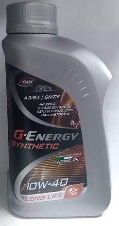 Синтетическое моторное масло G-Energy Synthetic Long Life 10W-40, 1 л