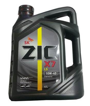 Синтетическое моторное масло ZIC X7 LS 10W-40, 4 л