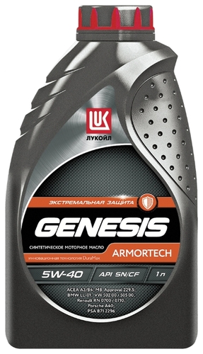 Синтетическое моторное масло ЛУКОЙЛ Genesis Armortech for European Cars 5W-40, 1 л