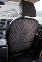 Накидка защитная на спинку сиденья экокожа чёрно-синий FOR CARS