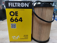 Фильтр масляный FILTRON OE664 для бензиновых автомобилей Porsche CAYENNE (9PA) Turbo 4.5