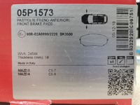 Дисковые тормозные колодки передние AP 05P1573 (Италия) для Mazda CX-7 (2006->)/Mitsubishi L200 (2014.11-> н.в.) (4 шт.)