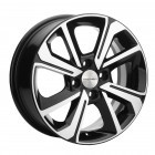 Диск Khomen Wheels 6 15 4*100 ET50 D60.1 KHW1501 Vesta/Almera Black-FP комплект 4шт