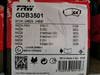 Дисковые тормозные колодки передние TRW GDB3501 для Mazda 6 (4 шт.)