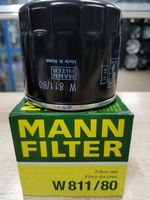 Масляный фильтр MANN-FILTER W 811/80 для бензиновых автомобилей Hyundai-Kia