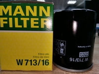 Фильтр масляный MANN W713/16 для бензиновых автомобилей Fiat Doblo 1.6L