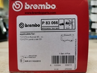 Дисковые тормозные колодки передние BREMBO P83066 для автомобилей Toyota PRADO, Mitsubishi Pajero IV (3.8L) (4 шт.)