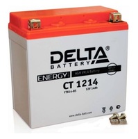 Аккумулятор мото 14А Delta CT1214 (YTX14-BS, YTX 14H-BS, YTX16-BS, YB16B-AYTX14-BS, YTX14H-BS, YTX16-BS, YB16B-A)