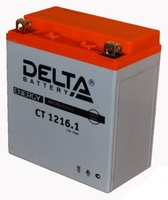 Аккумулятор мото 16А Delta CT1216.1 (YTX16-BS, YB16B-AYTX16-BS, YB16B-A)