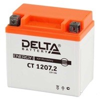 Аккумулятор мото 7А Delta CT1207.2 (YTX7L-BS)