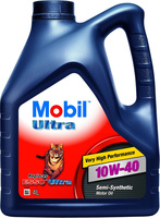 Полусинтетическое моторное масло MOBIL Ultra 10W-40, 4 л Полусинтетическое моторное масло MOBIL Ultra 10W-40, 4 л