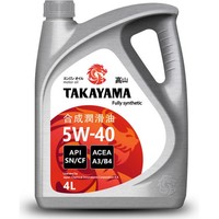 Масло моторное TAKAYAMA 5W40 SN/CF 4л. (пластик бутылка)